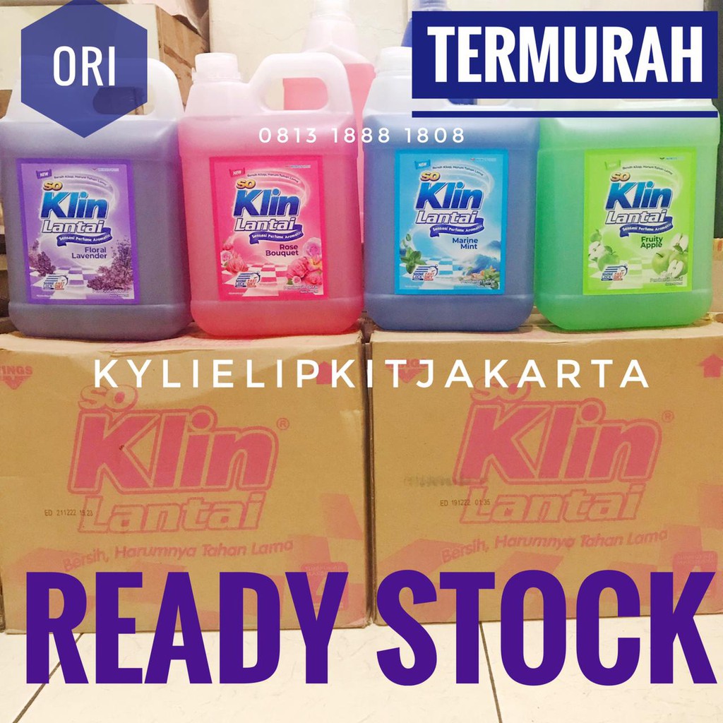 [TERMURAH] Soklin lantai Jerigen 4 Liter 4L 4000 ml Refill Wings Care Cairan Pembersih Pel So Klin