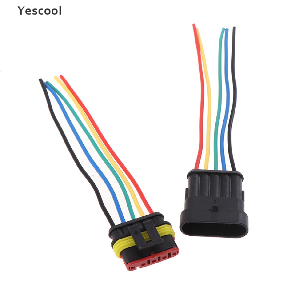 Yescool Konektor Kabel Listrik 1 / 2 / 3 / 4 / 5 / 6 Pin Male / Female Anti Air