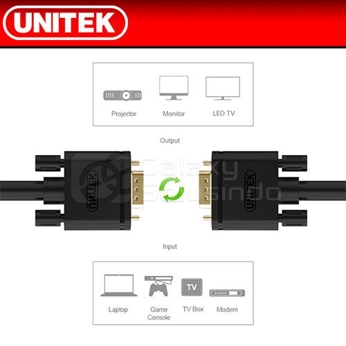 UNITEK Y-C503G VGA to VGA 1.5M Cable