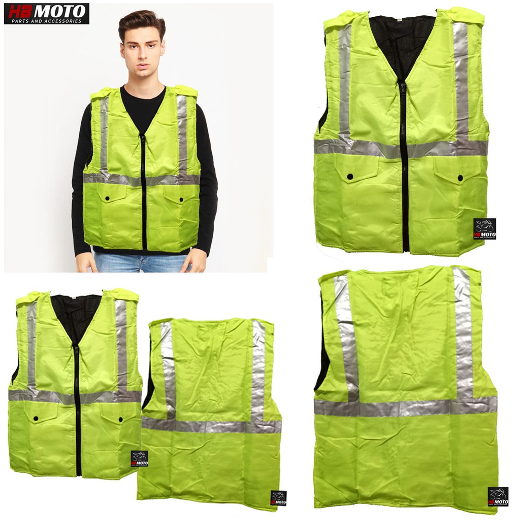 Rompi Hijau stabilo Rompi Parasut Proyek Touring Parkir Lapangan - Hijau Stabilo