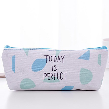 Tempat Pensil Biru Simple Minimalis-Today is Perfect