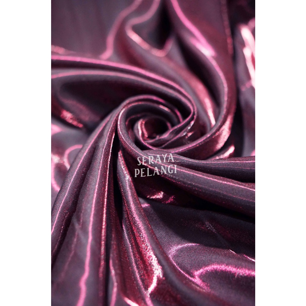 [METERAN] Kain Shimmer Silk Premium Metalik Cottonblend Metallic Meteran Pakaian Dress Kemeja Baju Atasan Bahan Dekorasi Background Backdrop Kostum Murah Grosir Import Quality Korean Glitter Benang Satin Yoryu Rose Organza Bridesmaid Seraya Pelangi