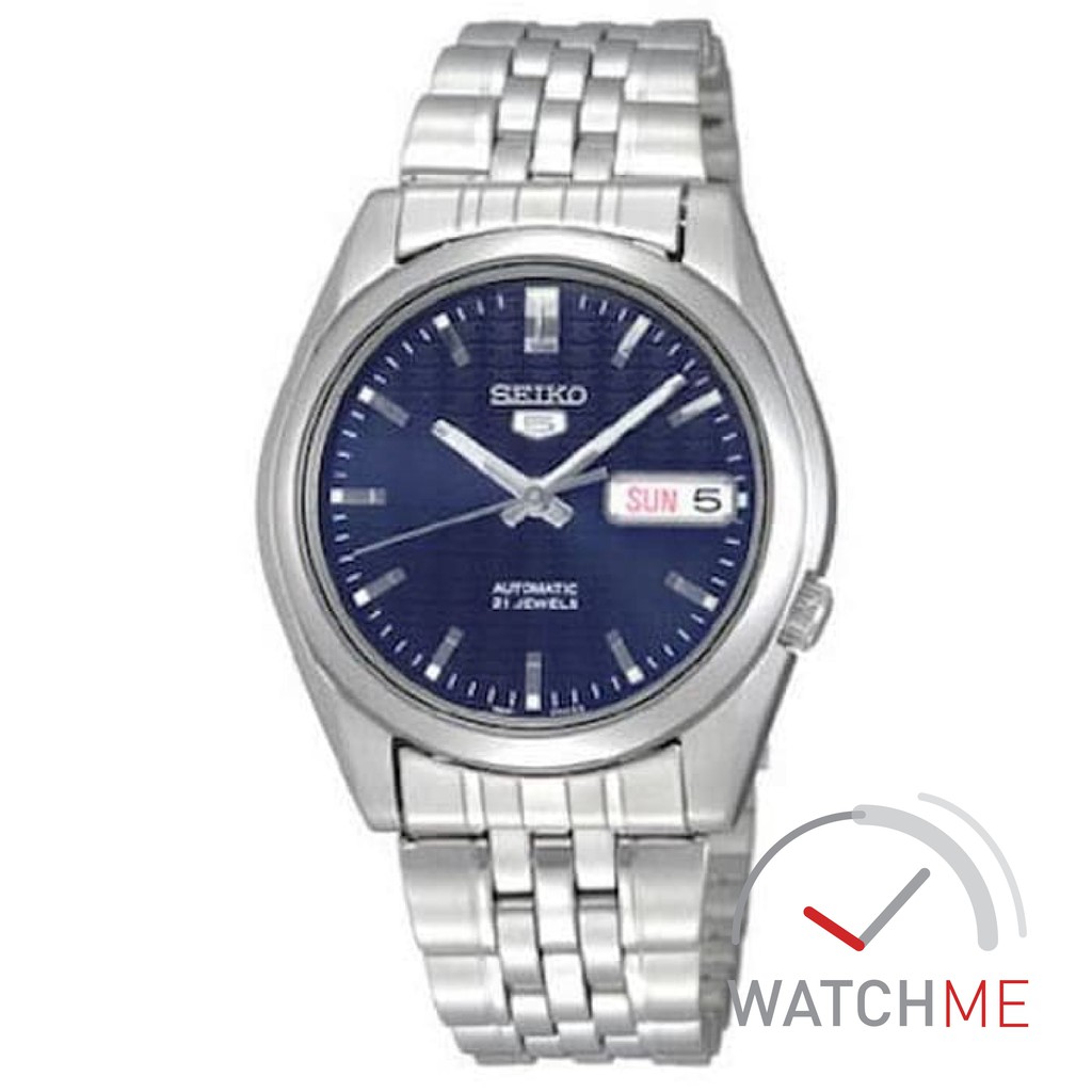 Jam Tangan Seiko 5 SNK357K1 Automatic Blue Dial 30m Stainless Steel Original Bergaransi