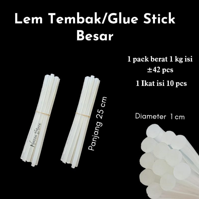 

Lem tembak diameter 1cmx25cm isi 10 pcs