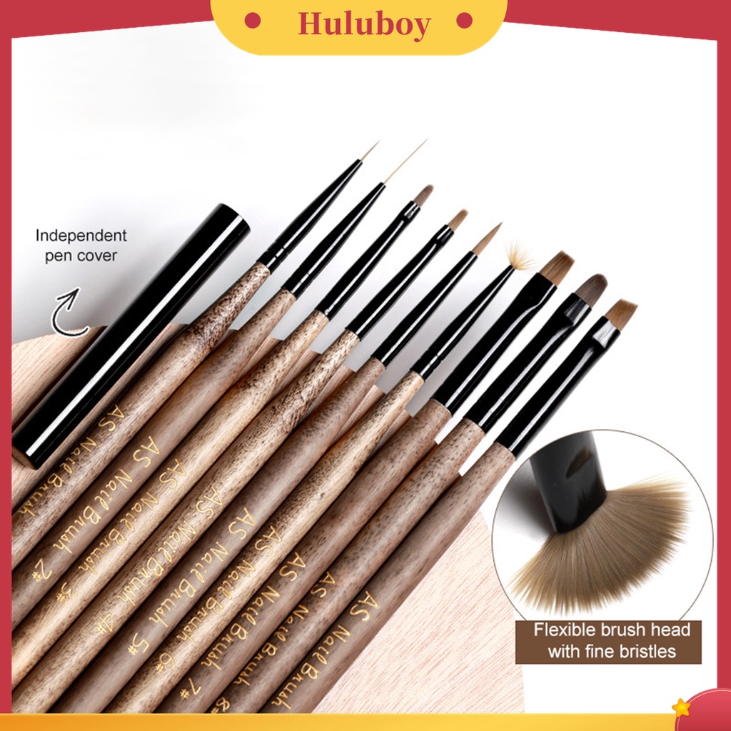 Huluboy Huluboy♡ Brush Liner Kuku Anti Slip Reusable Untuk Manicure