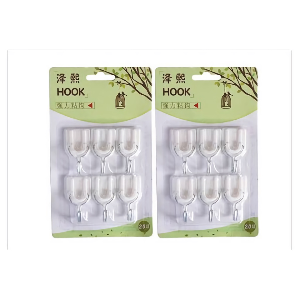 5073 Gantungan Hook Multifungsi /Gantungan dinding 1 set isi 6 pcs