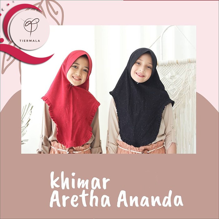 Tiermala Khimar Hijab Bergo Aretha Adinda - Bergo Anak/ Khimar Anak/ Cotton Terlaris
