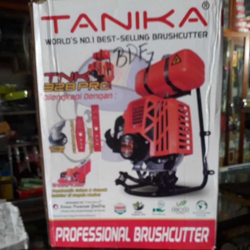 MESIN BABAT RUMPUT TANIKA TNK 328 PRO LENGKAP WEED