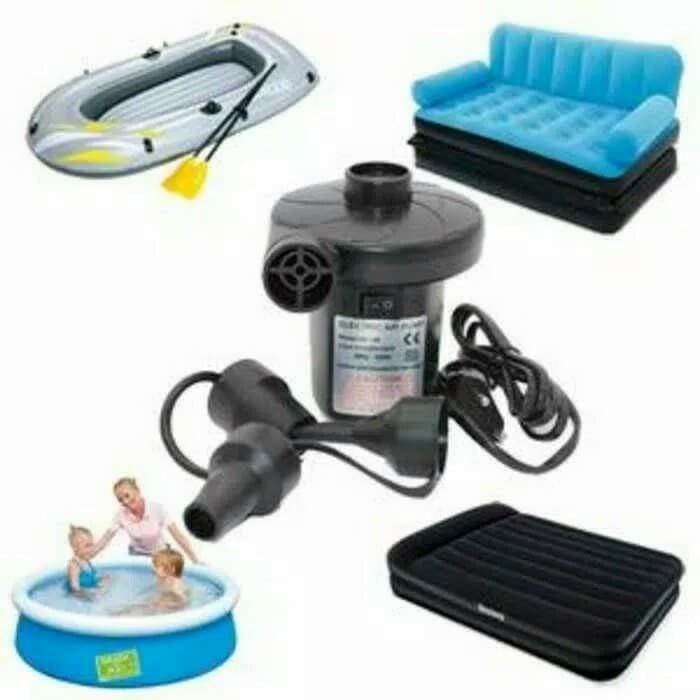 electric air pump, pompa kasur angin, kolam renang, vacum blow