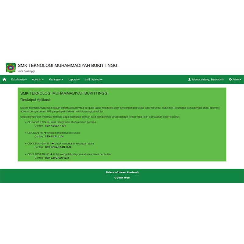 Web Siakad Sma Dan pemberitahuan Dengan Php Mysql