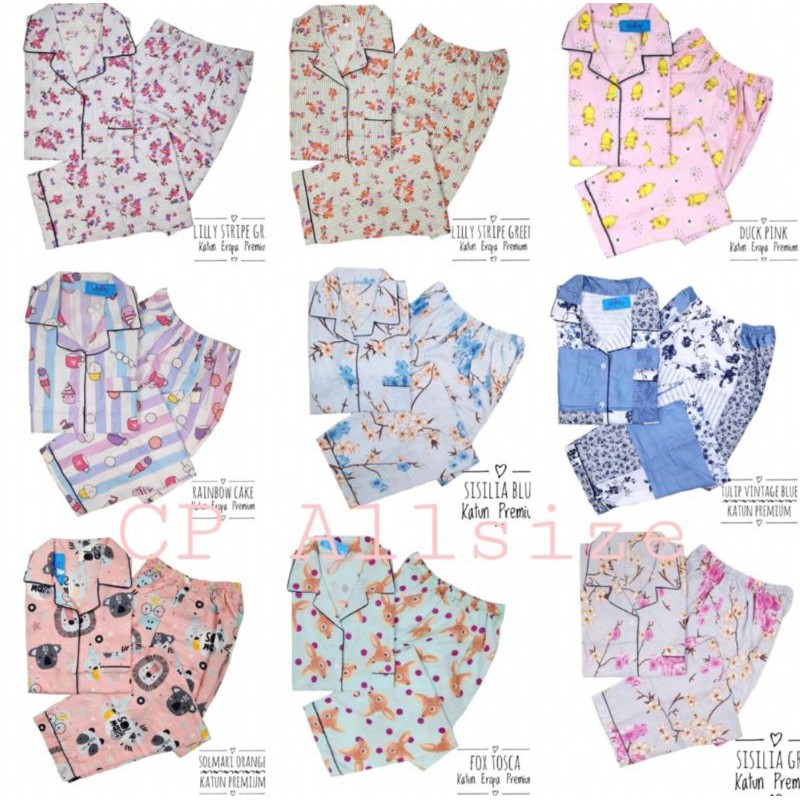 Piyama Dewasa CP Katun Eropa Premium