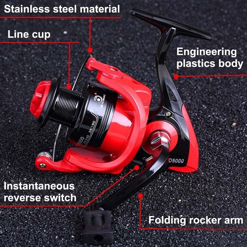 LIEYUWANG FD3000 Reel Pancing 12+1 Ball Bearing - Red