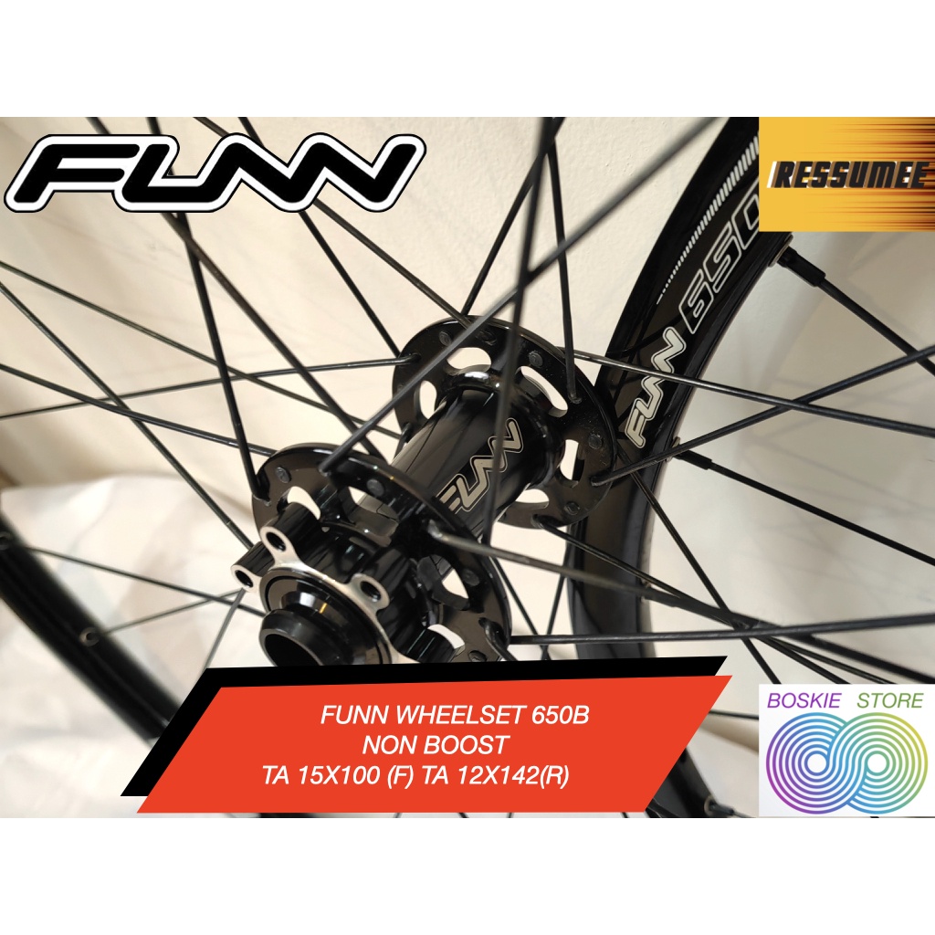 Wheelset MTB Funn Fantom Velg Rims 650B 27,5 27.5 Mint Condition TA Non Boost