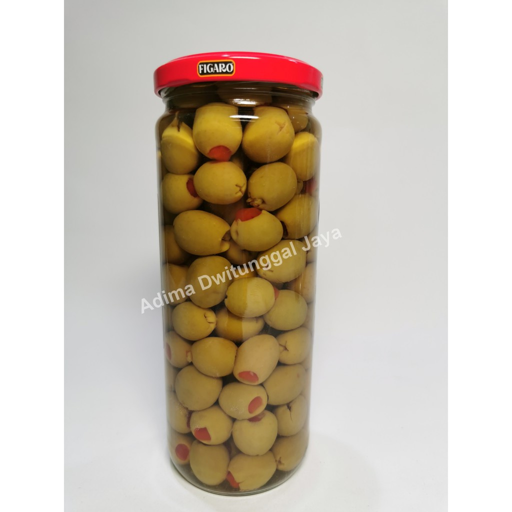 Buah Zaitun Hijau / Figaro Stuffed Green Olive 450 gr / Pickles