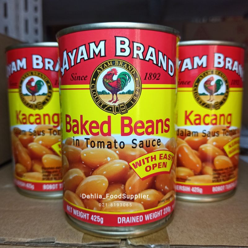 

AYAM BRAND BAKED BEANS IN TOMATO SAUCE 425GR - kacang kaleng - kacang dalam saus tomat ayam brand 425gr - baked beans ayam brand gurih