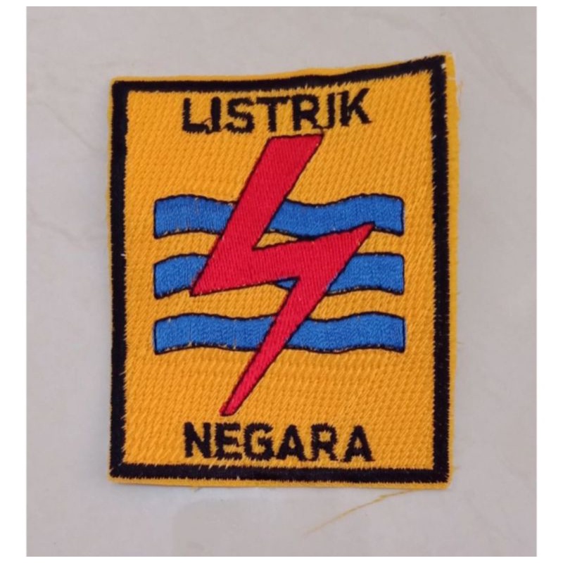 bed pln logo pln bordir besar buat baju atau kaos