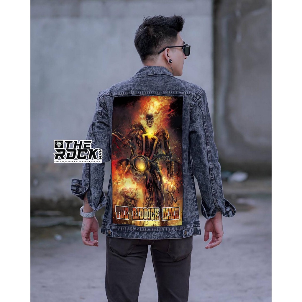 jaket jeans pria terbaru 2022 /jaket pria printing/ jaket pria denim jeans bergambar belakang/ jaket jeans pria bergambar terbaru/ jaket pria keren