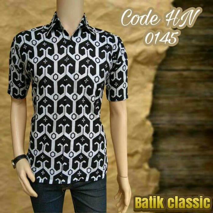 Kemeja Batik Pria Lengan Pendek HN 0145 Batik Pekalongan