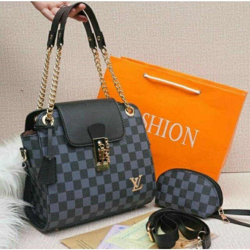 TERLARIS..TAS WANITA ELVIANA UK 23X21CM FREE POUCH