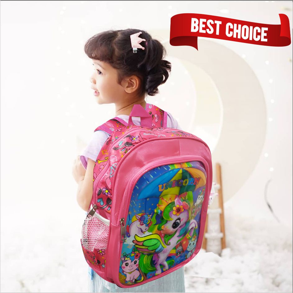 Tas Sekolah Bagpack Anak Perempuan Gambar Karakter Emboss - PG - 8868