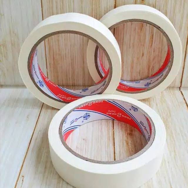 

Lakban kertas/ solatip kertas/ masking tape 1 inch