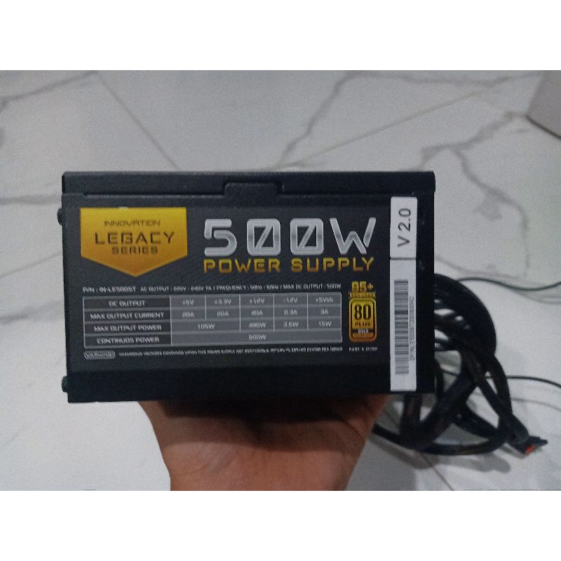 PSU innovation 500W 80+ gold (bekas)