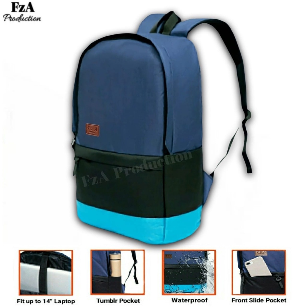 Tas Ransel Punggung Distro Casual Pria Wanita / Tas Ransel Laptop Original - FzA FREE Tas Slempang Kulit