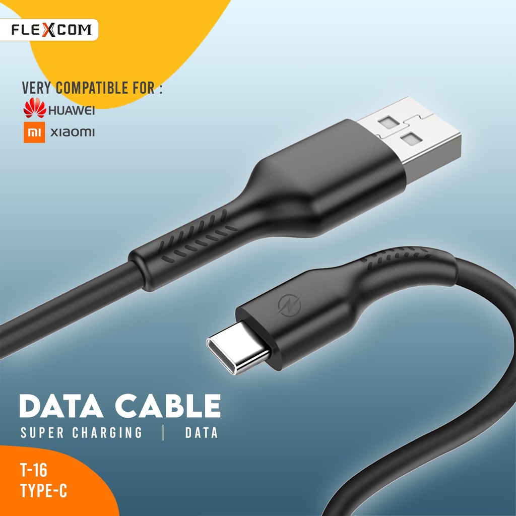 USB FLECO T16 Super charge/ 5A cable/ kabel data Huawei P10-plus-mate9-pro type C