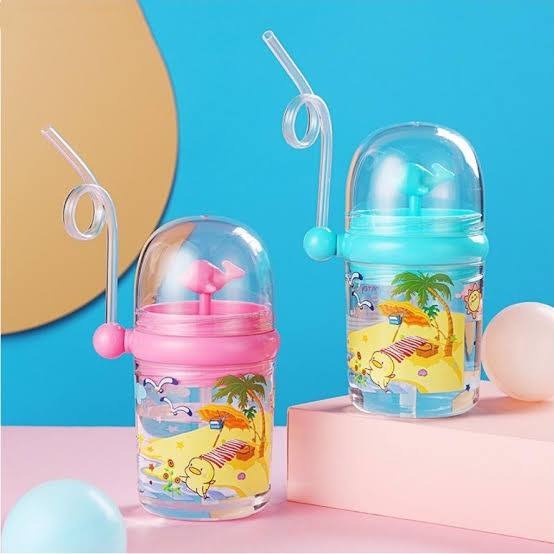 IMPORT - Botol Minum Anak Air Mancur Sedotan Botol Lumba 250ml