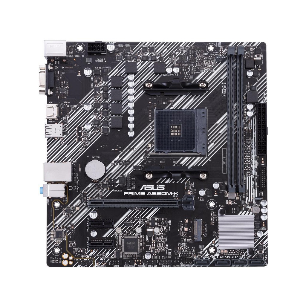 ASUS PRIME A520M-K MOTHERBOARD (DDR4, A520, AMD AM4)