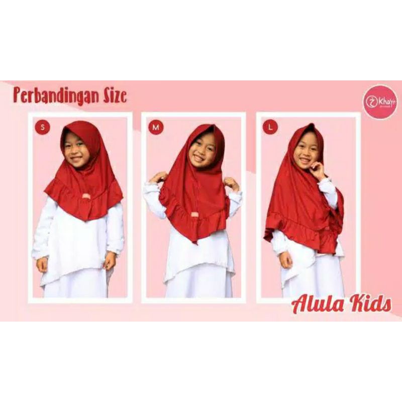 ALULA KIDS BY KHAYR MOSWEAR HIJAB KAOS HIJAB INSTAN ANAK