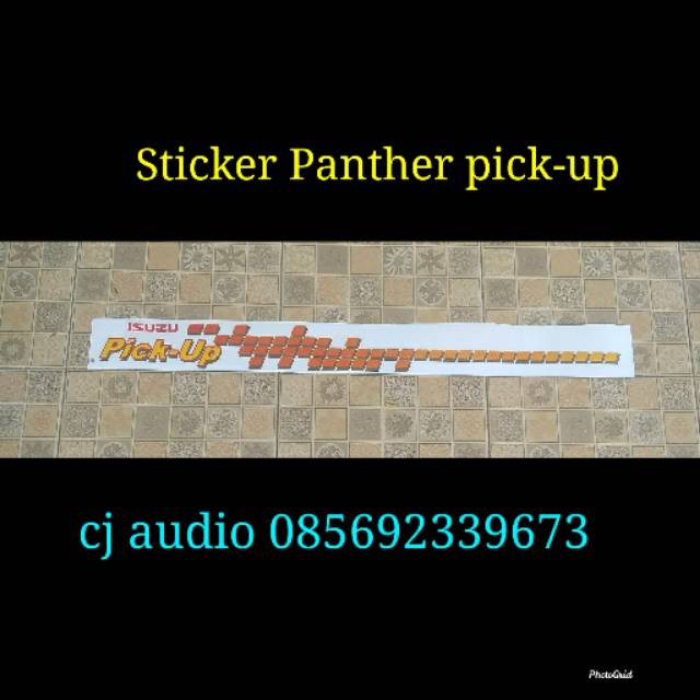 Sticker stiker Mobil tulisan Isuzu panther pick-up bak