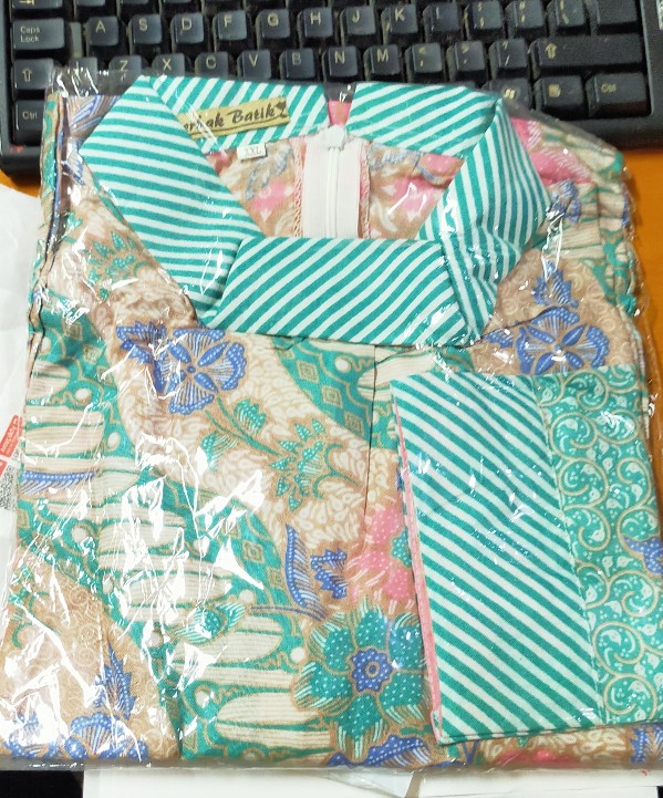 Tunik Kerja Pastel Chio Atasan Baju Batik Wanita Warna Soft