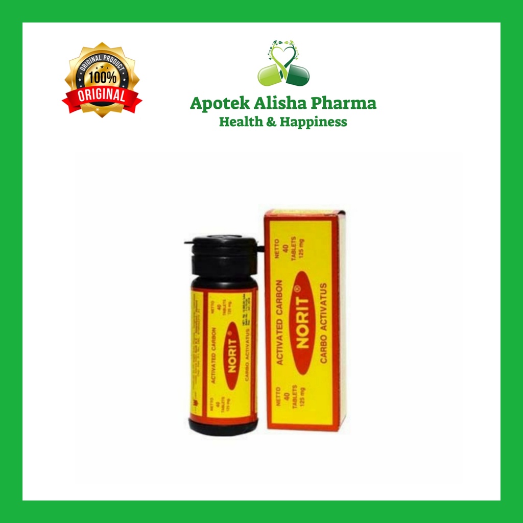 LANG NORIET BOTOL Isi 40 Tablet-Norit Tablet Obat Diare Mencret Muntaber Keracunan Makanan/Tablet Norit Lang/Norit Tablet Caplang