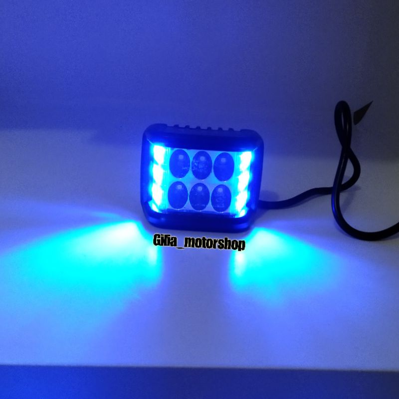 lampu Tembak Sorot Mini Cwl 6 LED 12 watt 3×3 LED kiri kanan Universal