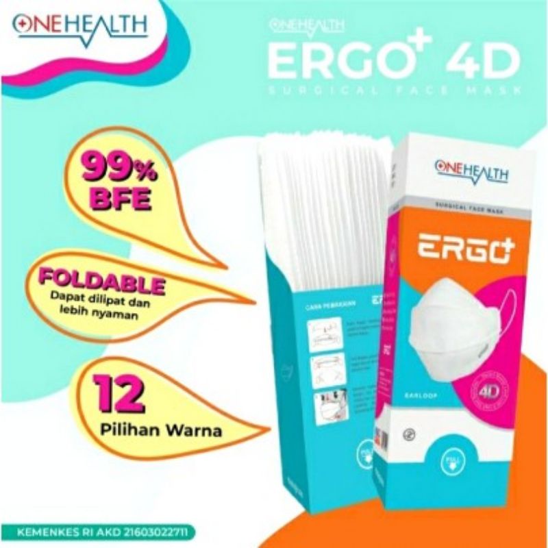 Masker One Health ERGO+ 4D ready stock