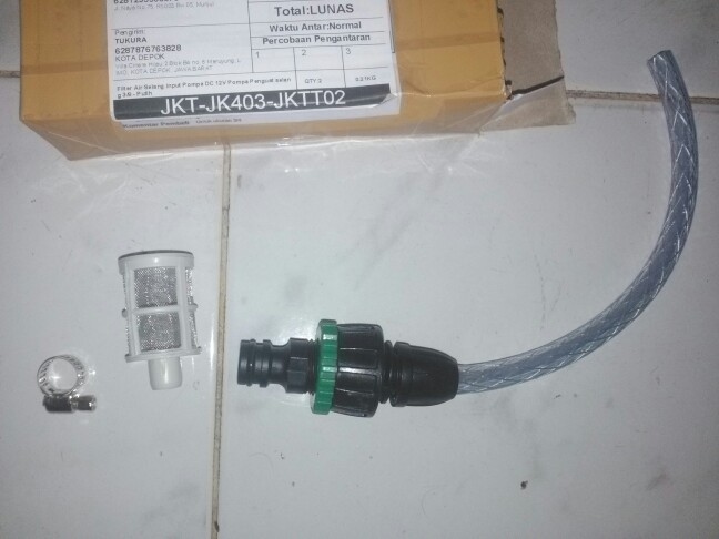 Paket Sambungan Pompa Tanpa Drat Ke Quick Release Dengan Filter O Ring