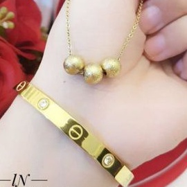 Titanium Set Kalung dan Gelang Wanita G808T