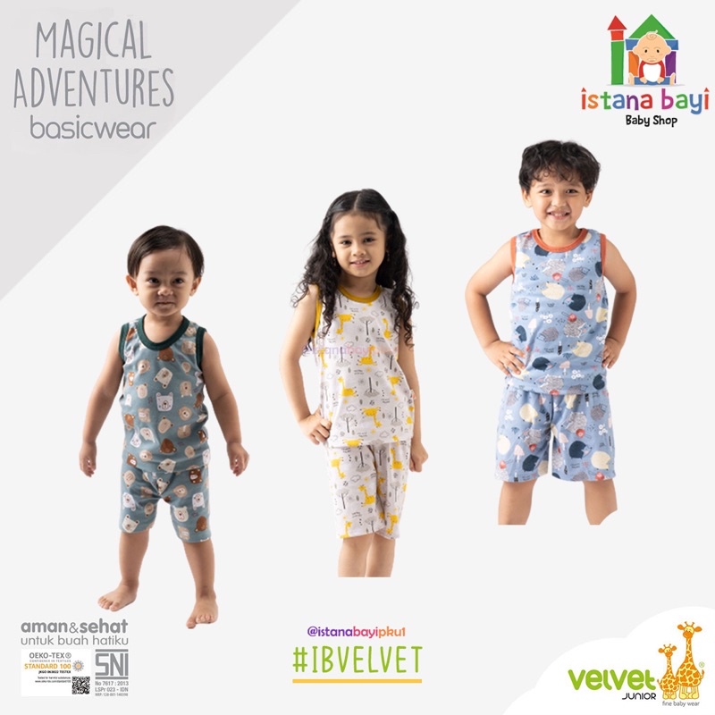 Velvet Junior Parade Of Joy, Briliant MAGICAL ADVENTURES Setelan Kutung BIG SIZE/ Setelan Piyama Anak/setelan piyama bayi