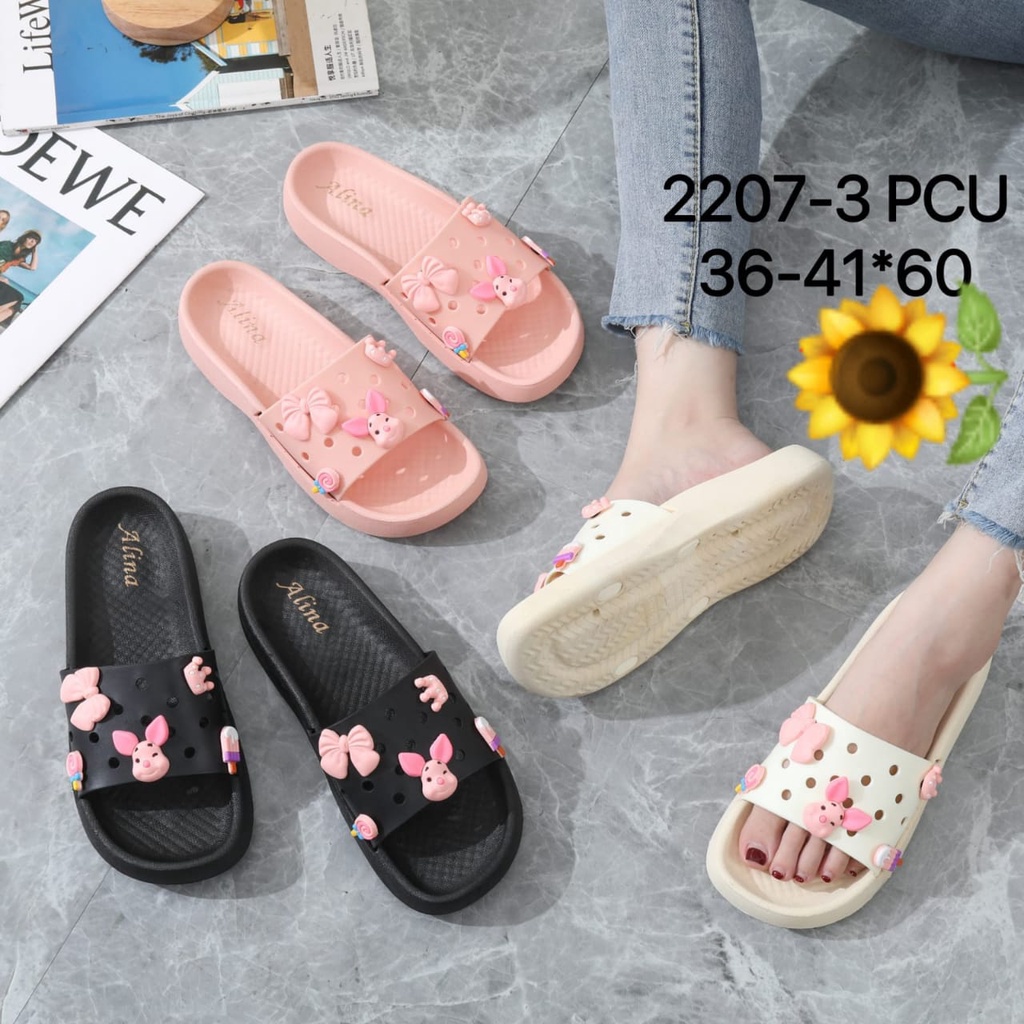 Sandal Karet Jelly Wedges Wanita import Model Terbaru Original Kekinian by AGUNG STYLE Balance 2207-3