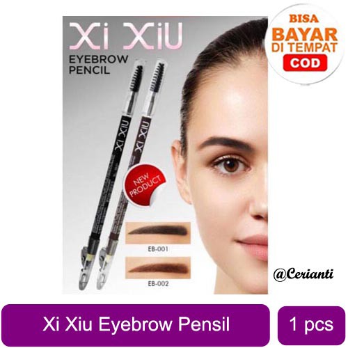 Xi Xiu Eyebrow Pencil Black &amp; Brown BPOM | XIXIU pensil alis 2 in 1 Eye Brow