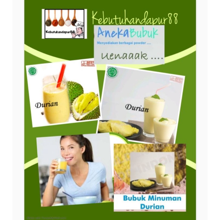 

Bubuk Minuman Rasa Durian 100gram Drinking Powder Enak Murah Halal Aman ↑Bubuk powder durian per 100gram ↑ Jual Bubuk Minuman Rasa Durian Seger ↑ Cari Minuman Kekinian yang enak yah Bubuk Minuman Rasa Durian ↑ Bubuk Powder Durian Mantap