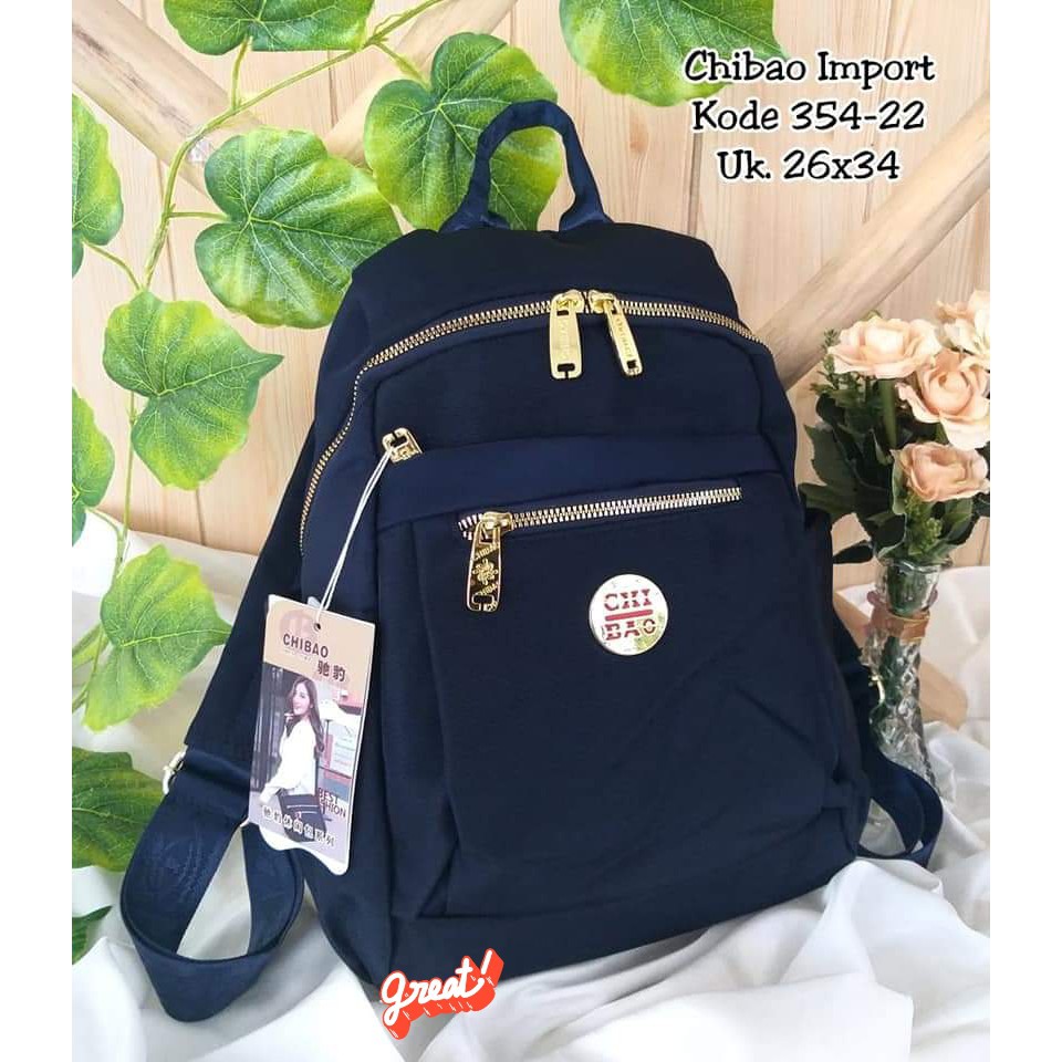 TAS RANSEL WANITA TERBARU BAHAN KANVAS 354-22. RANSEL CHIBAO BEST SELLER CHIBAO RANSEL BAHAN KANVAS!