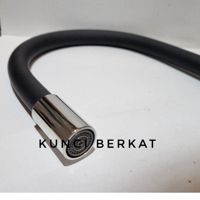 Kran Angsa Flexibel Black/Keran Cuci Piring Hitam/Sumber air bawah atau Meja