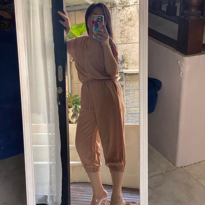 Setelan One set Alicia jogger polos Wanita-Milo