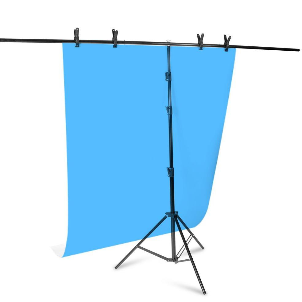 Tiang Back Drop PhotoStudio Fotografi Stand Background Backdrop Photography T-Shape 200x200cm with 4 Clamp Clip Meking M13
