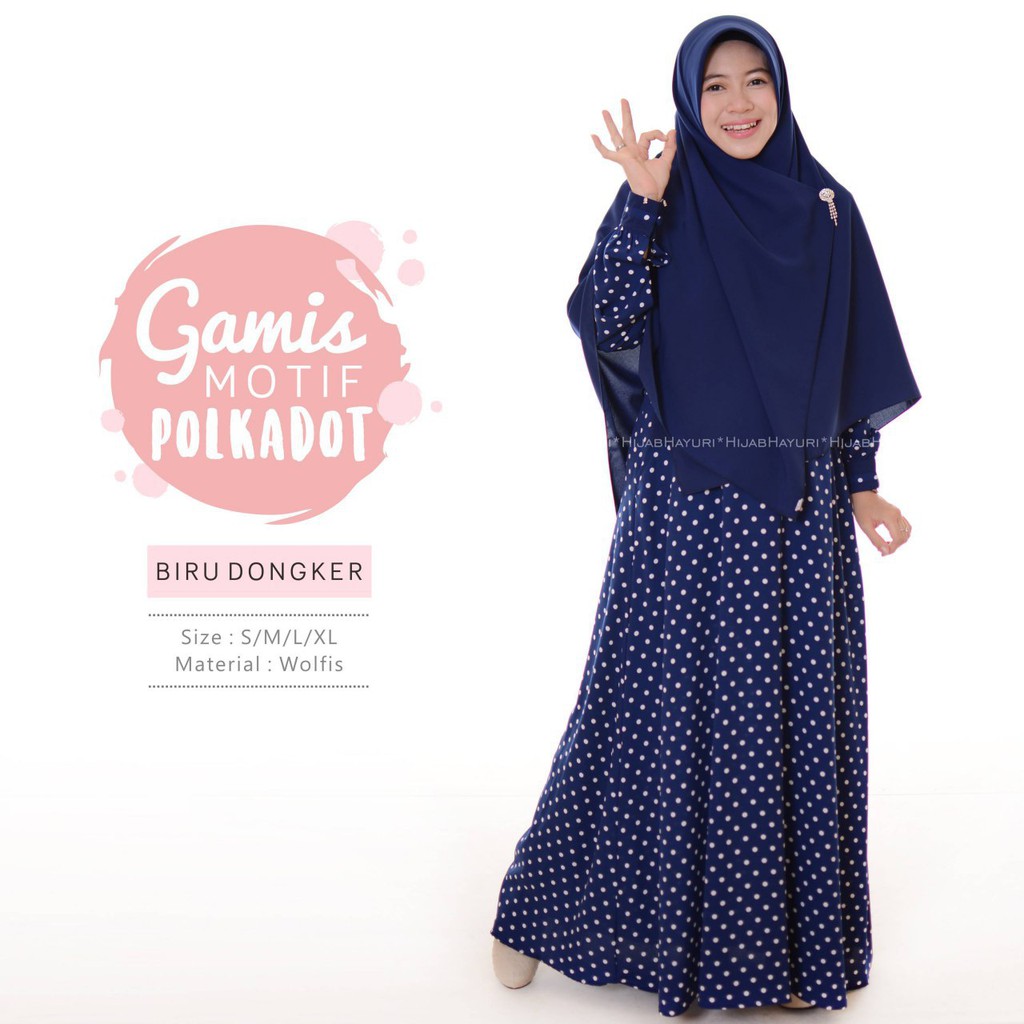  Gambar  Jilbab  Warna Biru Dongker Voal Motif