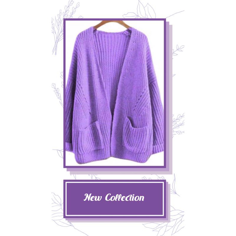 LILAC OUTER RAJUT TEBAL PREMIUM