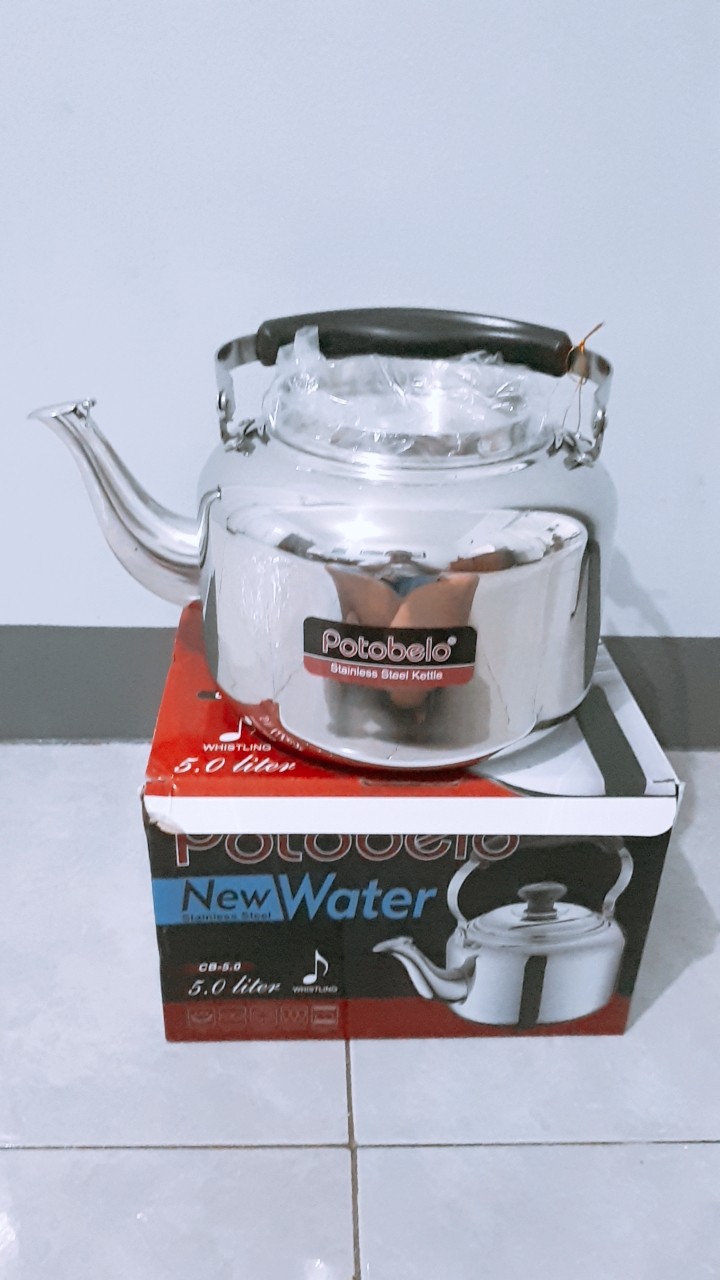 Potobelo New Kettle Stainless Steel / Teko Siul / Bunyi 5 L Cb-5.0