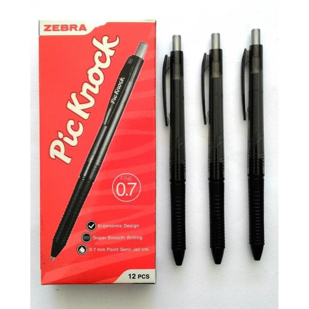 

BALLPOINT/PULPEN PIC KNOCK PERPAK/ZEBRA PIC KNOCK/PULPEN HITAM